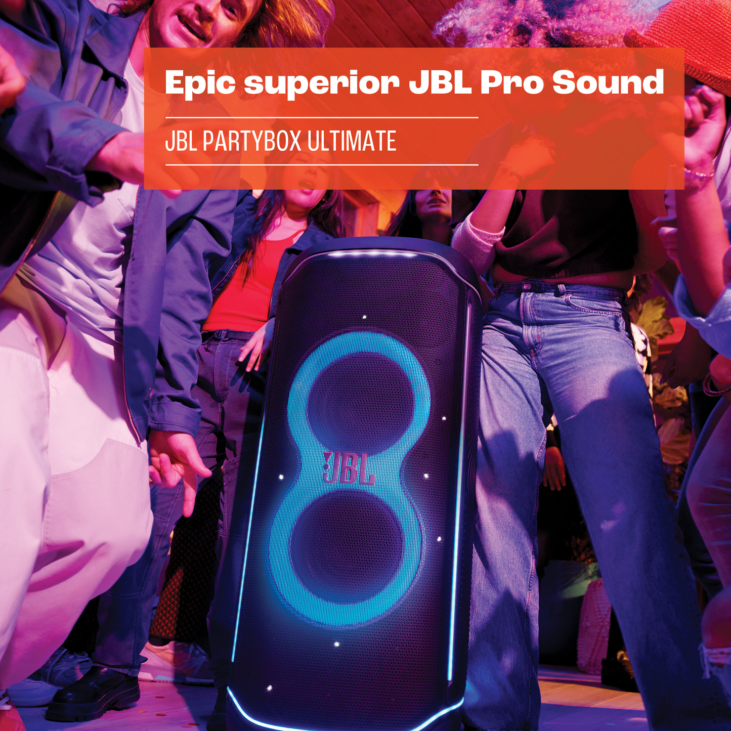 JBL PARTYBOX Ultimate Speaker with Multi-Dimensional Lightshow and Splashproof Design