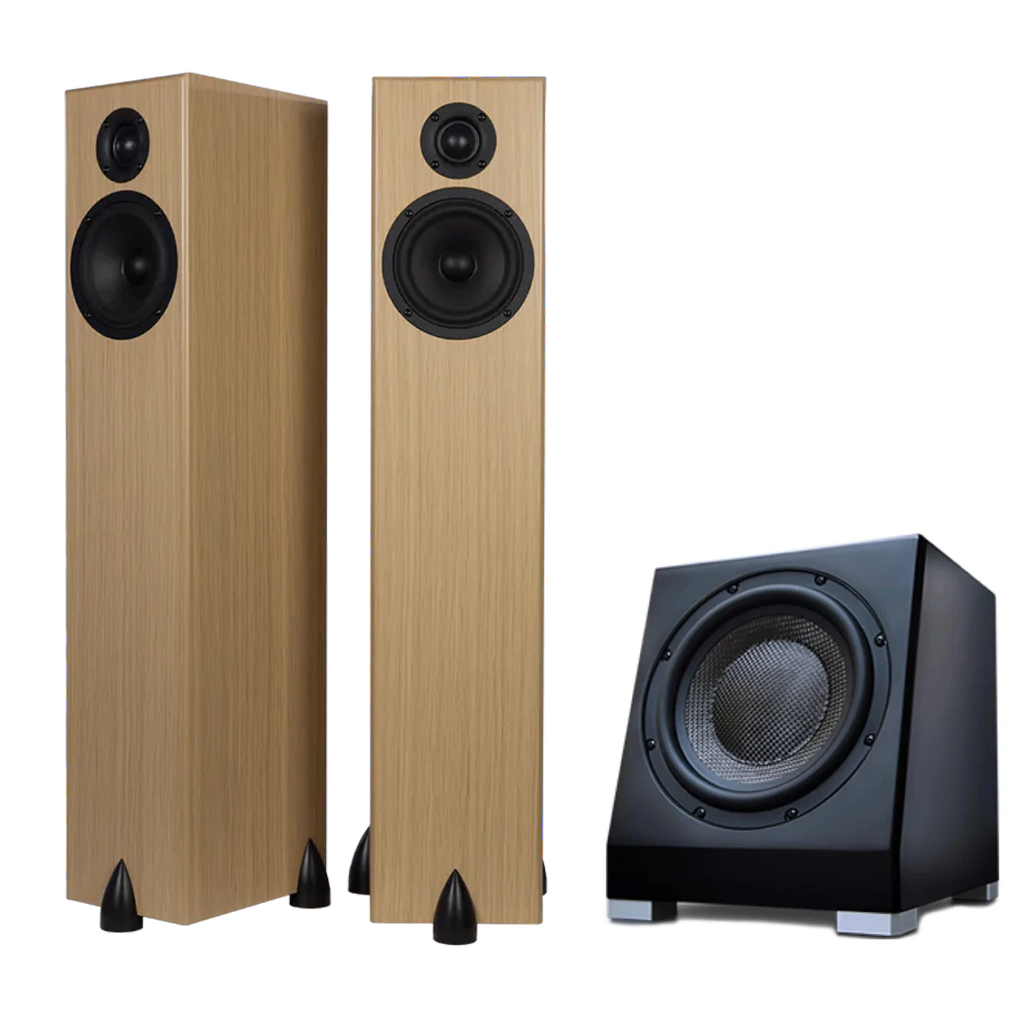 Totem Bison Tower Speaker Bundle with KIN Sub 8 Inch Subwoofer