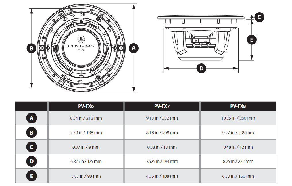 JL Audio Pavilion PV-FX6 Outdoor In-Ceiling Speaker