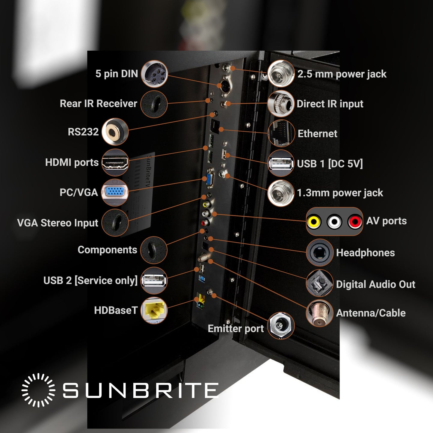 SunBrite Pro 2 Series Full Sun 4K UHD 1000 NIT Outdoor TV - 65" - Black