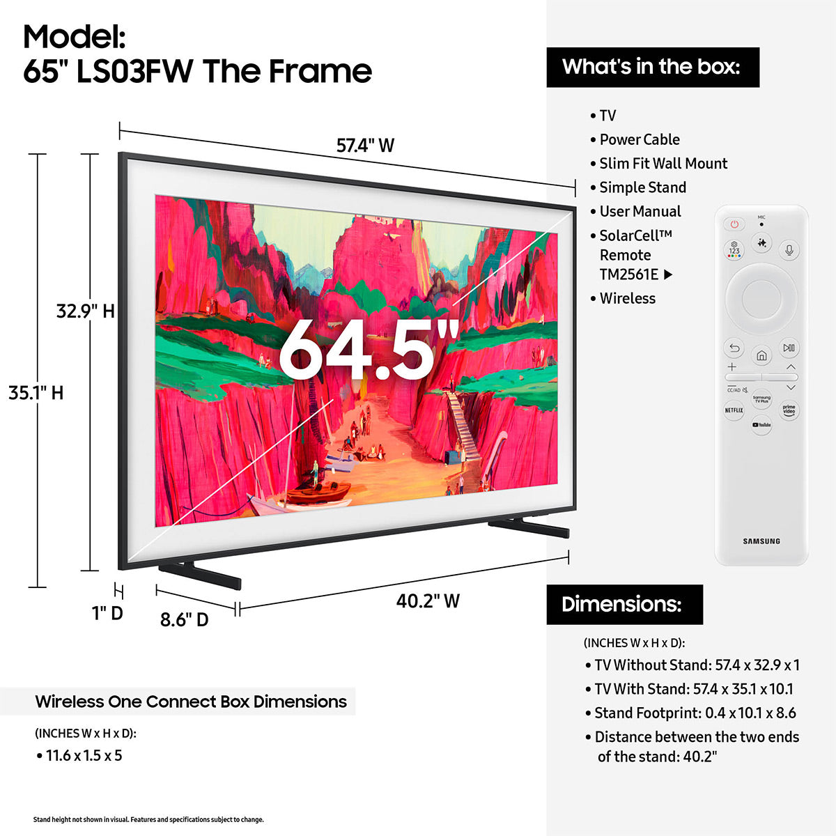 Samsung LS03FW 65 Inch Neo QLED 4K The Frame Pro Art Mode Vision AI Smart TV (2025)