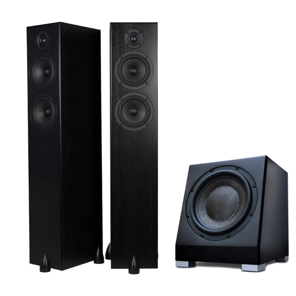 Totem Bison Twin Tower Speaker Bundle with KIN Sub 8 Inch Subwoofer