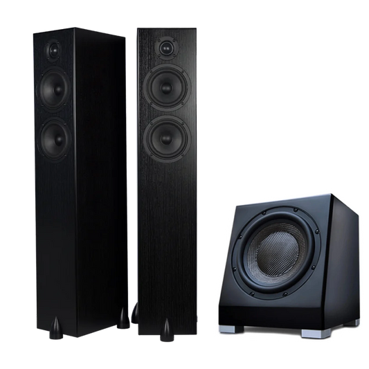 Totem Bison Twin Tower Speaker Bundle with KIN Sub 8 Inch Subwoofer