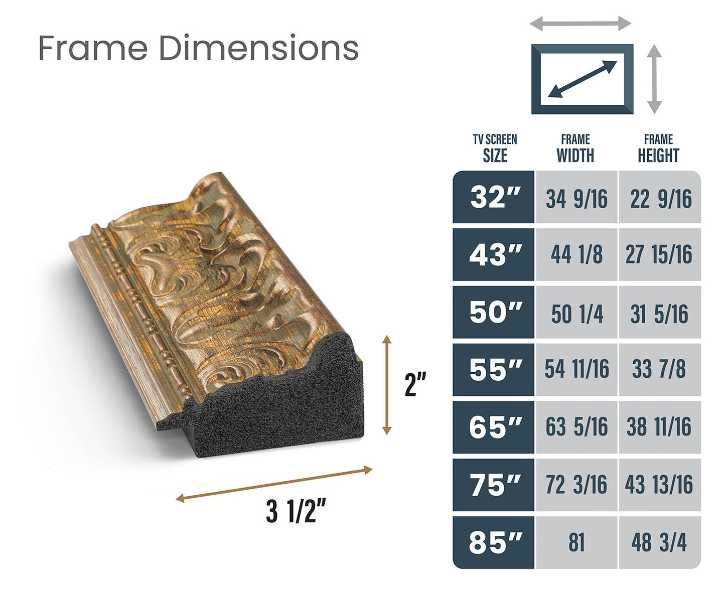 Deco TV Frames Premiere Frame For Samsung The Frame TV 2021-2025 (Tuscan Copper)